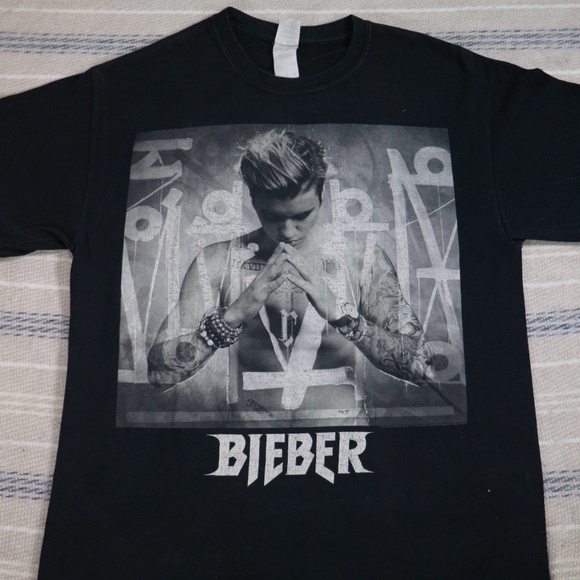 Justin Bieber PURPOSE TOUR Front Back Tee Shirt Size MEDIUM - Picture 2 of 6
